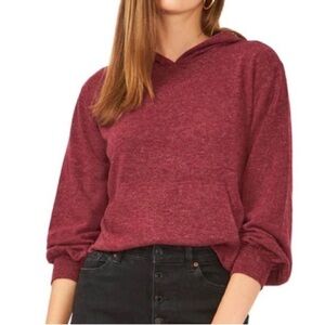 1. State Burgundy Hooded Sweater M